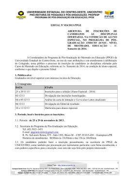 edital nº 024/2013 - ppge - Universidade Estadual do Centro