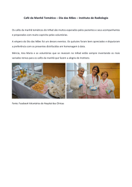 Café da Manhã Temático – Dia das Mães – Instituto de Radiologia