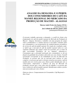 analise da demanda e o perfil dos consumidores do caf&eacute; da manh&atilde;
