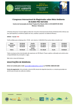 I Congresso Internacional de Magistrados sobre Meio Ambiente IN