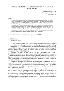 aplica&ccedil;&atilde;o da teoria dos jogos ao m&eacute;todo de valora&ccedil;&atilde;o