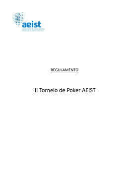 III Torneio de Poker AEIST