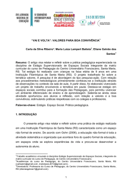 &ldquo;VAI E VOLTA&rdquo;: VALORES PARA BOA - pibid