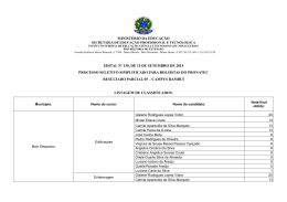 EDITAL 130 - RESULTADO PARCIAL 05 - BAMBUI