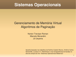 Algoritmo de Substitui&ccedil;&atilde;o de P&aacute;gina