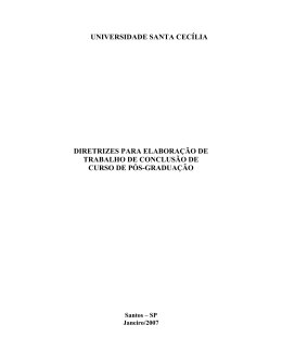 P&oacute;s-Gradua&ccedil;&atilde;o - Universidade Santa Cec&iacute;lia