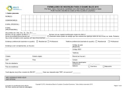 FORMUL&Aacute;RIO DE INSCRI&Ccedil;&Atilde;O PARA O EXAME IBLCE 2015