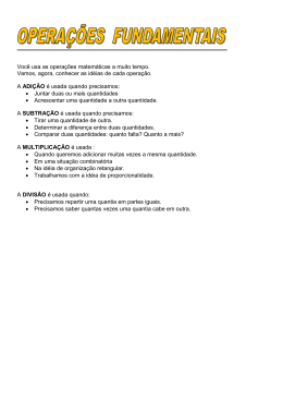 Voc&ecirc; usa as opera&ccedil;&otilde;es matem&aacute;ticas a muito
