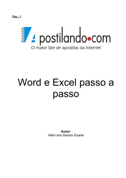 Word e Excel passo a passo
