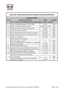 2487 -29-12-2014 - Anexo da Lei de Taxas para 2015