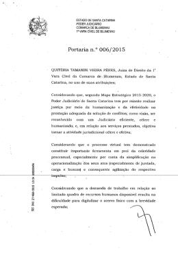 Portaria n.&ordm; 006/2015