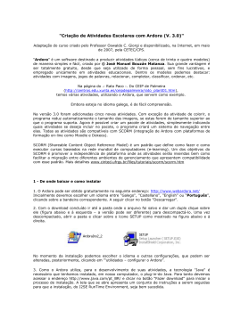"Cria&ccedil;&atilde;o de Atividades Escolares com Ardora (V. 3.0)"