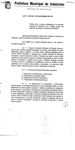 Lei N&deg; 3490 de 19/12/1997 - C&acirc;mara Municipal de Indaiatuba