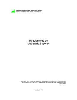 Regulamento do Magistério Superior