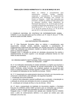 Resolução CONCEA nº 21/2015