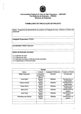 Programa de Atendimento ao P&uacute;blico do Espa&ccedil;o - PROEX