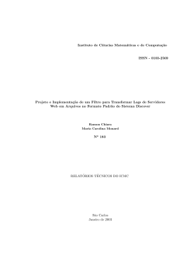 Projeto e Implementa&ccedil;&atilde;o de um Filtro para - ICMC