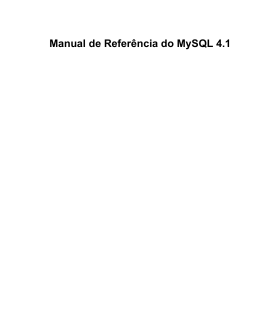 Manual de Referência do MySQL 4.1