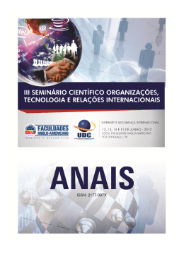 III Semin&aacute;rio Cient&iacute;fico Organiza&ccedil;&otilde;es Tecnologia e Rela&ccedil;&otilde;es