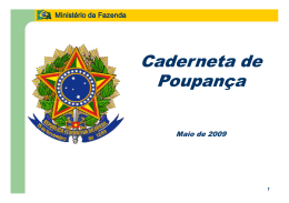 Caderneta de Poupança - Ministério da Fazenda