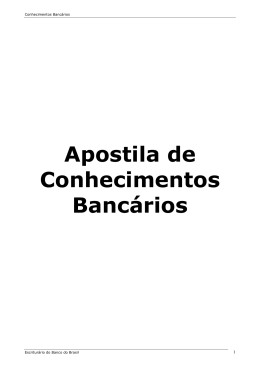 APOSTILA DE CONHECIMENTOS BANC&Aacute;RIOS