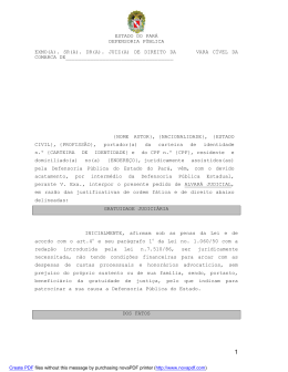 Alvará Judicial - Defensoria Pública do Estado do Pará
