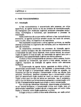 cAPíTULo 4 4 - FASE TOXICODINÀMICA 4.1 - Introdução