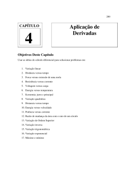 Aplicação de Derivadas