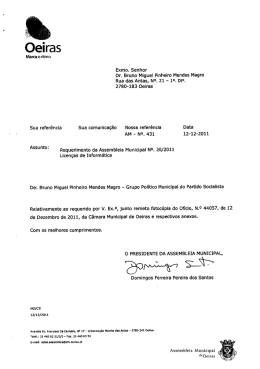 Exmo. Senhor Dr. Bruno Miguel Pinheiro Mendes Magro