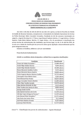 Prova de Conhecimentos