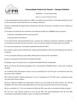 Lista para Prova 1 - Universidade Federal do Paraná