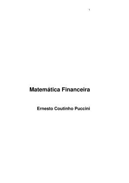 Matemática Financeira - Prof. Ernesto Puccini