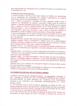 FUNDO DE INCLUSÃO socIALz - Sindicato dos Trabalhadores em