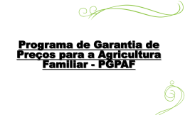 PGPAF - Ministério do Desenvolvimento Agrário