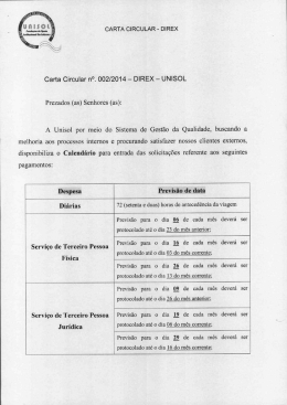 CARTA CIRCULAR - DIREX Carta Circular n&deg;. 002/2014