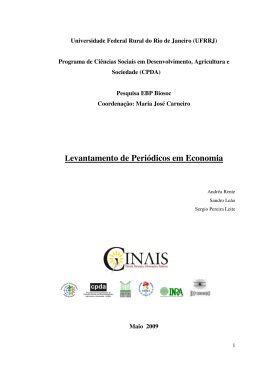 Levantamento de Peri&oacute;dicos em Economia