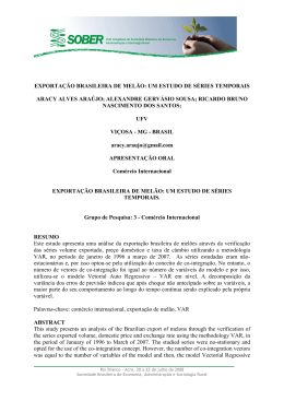 exporta&ccedil;&atilde;o brasileira de mel&atilde;o: um estudo de s&eacute;ries t