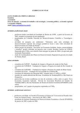 1 CURRICULUM VITAE LIANA MARIA DA FROTA