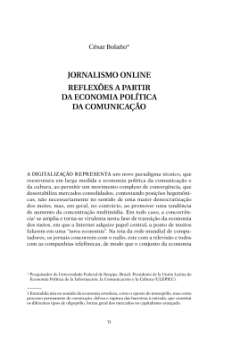 JornaLismo onLine reFLex&otilde;es a Partir da economia