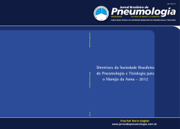 Diretrizes da Sociedade Brasileira de Pneumologia e Tisiologia