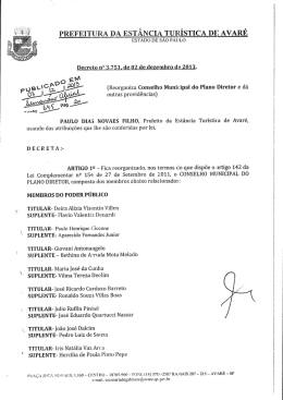 Decreto n° 3751/2013 - Câmara de Vereadores da Estância