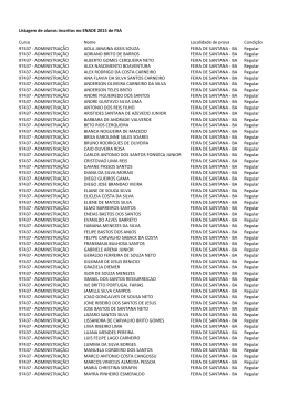 Listagem de alunos inscritos no ENADE 2015 de FSA