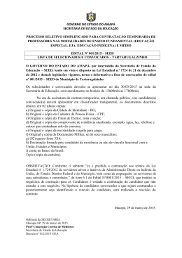 tartarugalzinho - processo seletivo