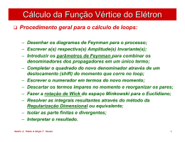 Cálculo da Função Vértice do Elétron