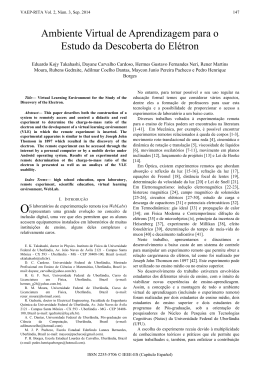 Ambiente Virtual de Aprendizagem para o Estudo da Descoberta do