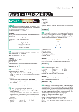 Parte I &ndash; ELETROST&Aacute;TICA