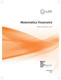 Matemática Financeira - Rede e-Tec