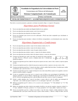 Algoritmos para Problemas Gerais