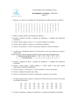 Ficha 1 - Escola Superior de Tecnologia