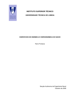 Exerc&iacute;cios de Dinamica e Hidrodinamica do Navio